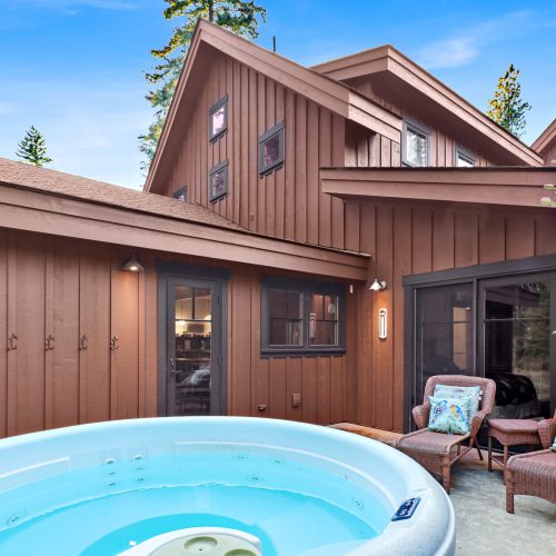 Sliding door opens to 2nd patio with a hot tub